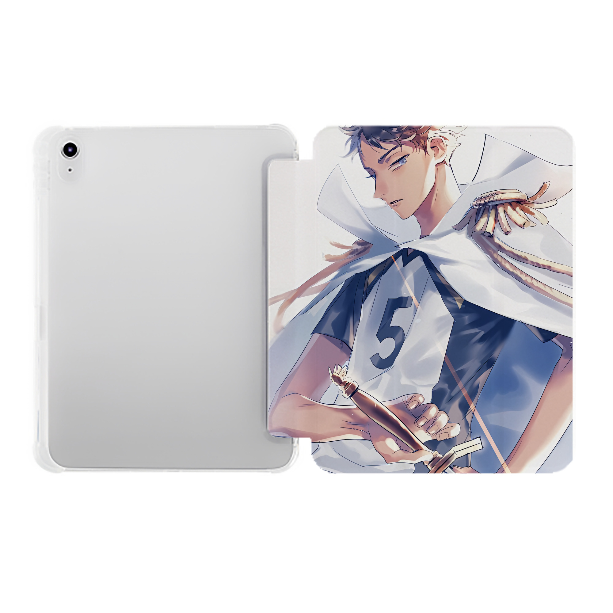 （画像用） ハイキュー!! Haikyu!! IPad ケース ペン収納付き 三つ折りスタンド PUレザー×シリコン 対応機種9.5/10.5/10.9インチ